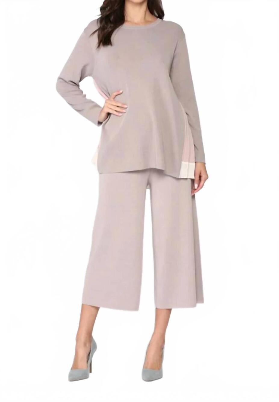 NEW JOH summa ribbed knit sweater in mauve